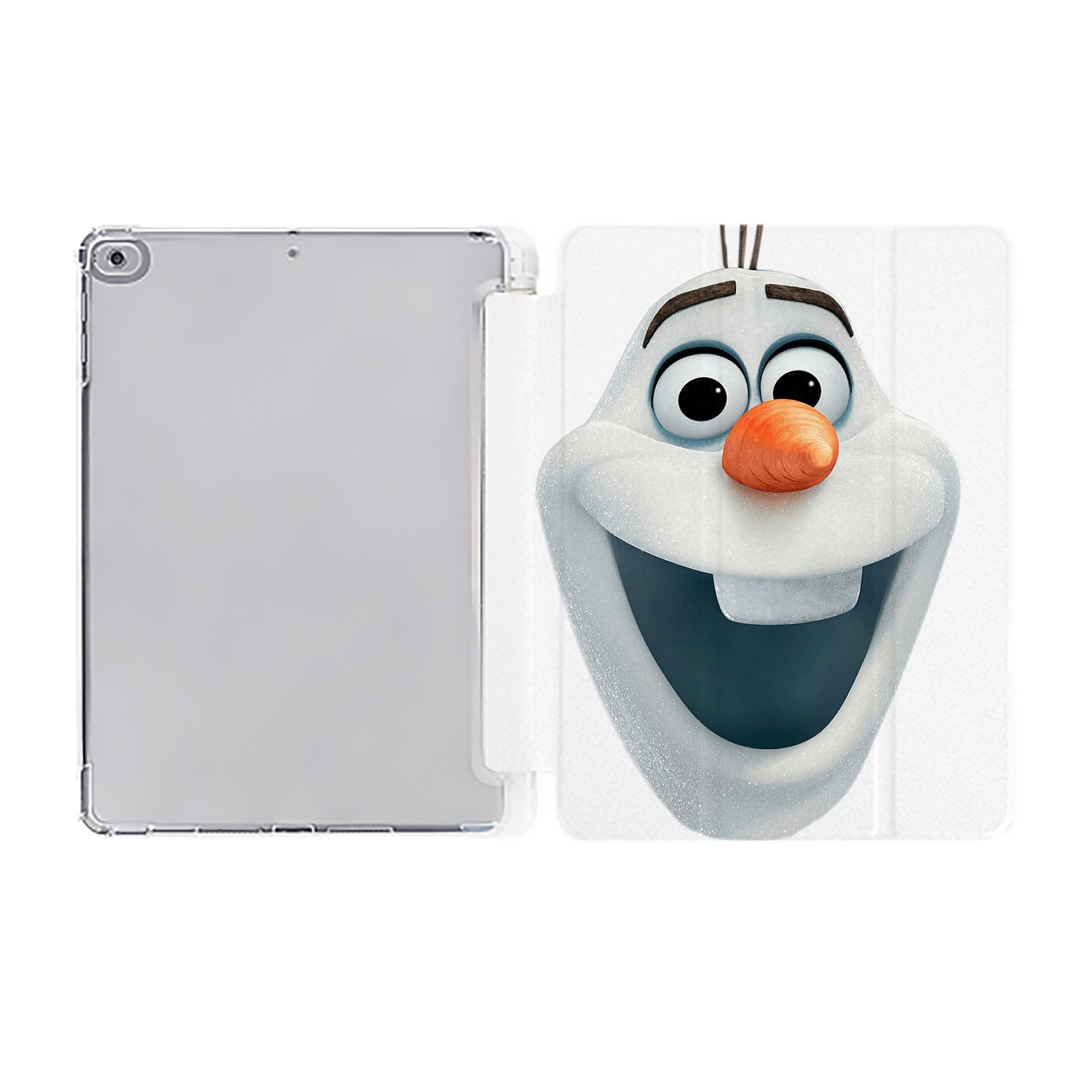（画像用） アナと雪の女王 アンナ エルサ Frozen Anna Elsa IPad ケース ペン収納付き 三つ折りスタンド PUレザー×シリコン 対応機種9.5/10.5/10.9インチ